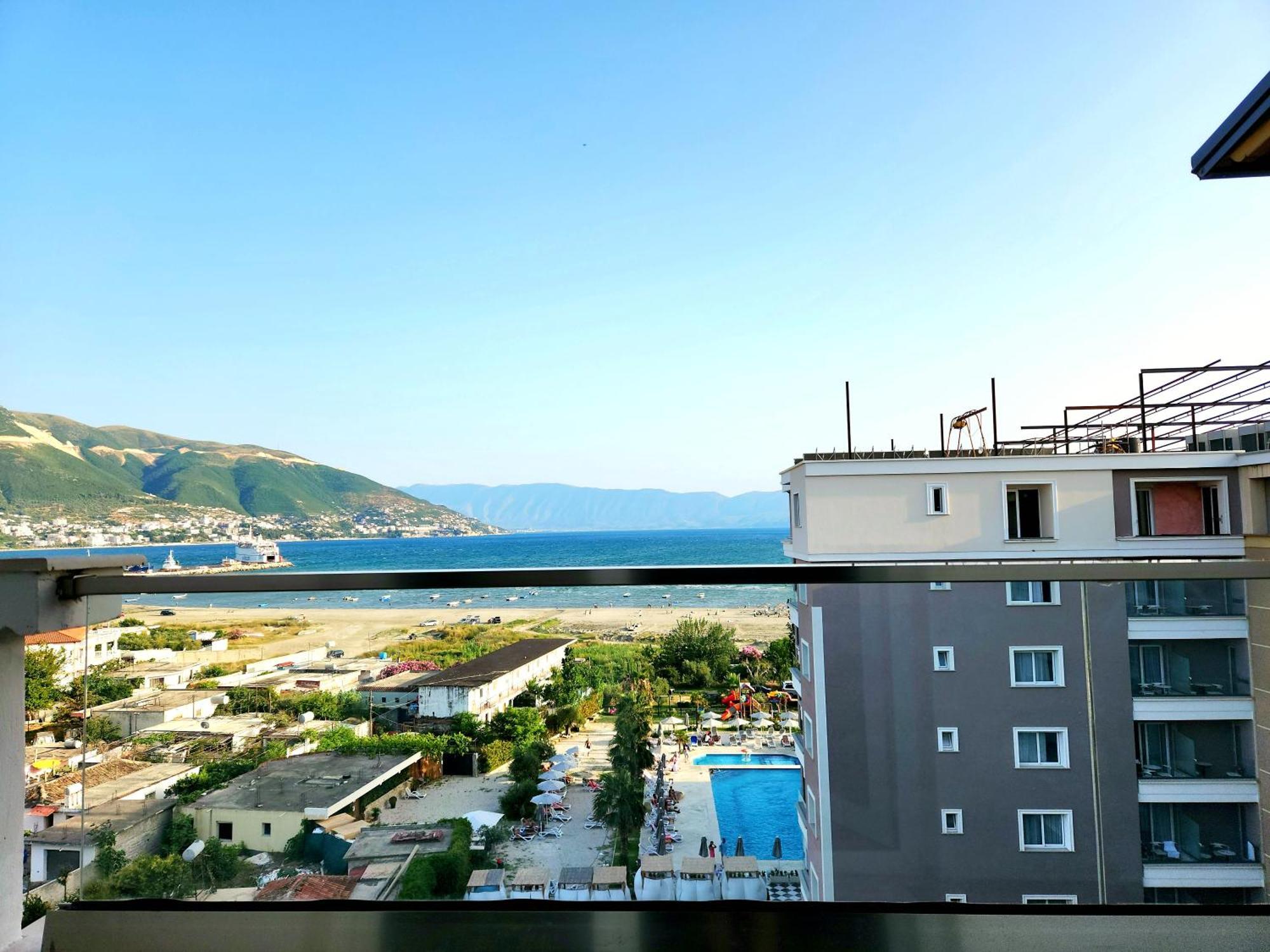 Panorama View Apt, 150M To Beach, 750M Lungo Mare Leilighet Vlorë Eksteriør bilde